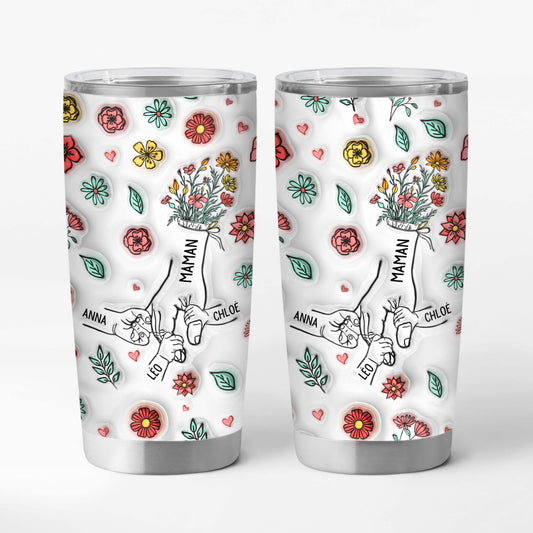 3606TFR1 effet dimpression 3d mug isotherme 590ml personnalise mamie fleur sauvage 3606T9M5A