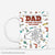 [Effet d'impression 3D]  Papa Légende Avec Bosses De Poing Version Accessoires - Cadeau Personnalisé | Mug Pour Papa
