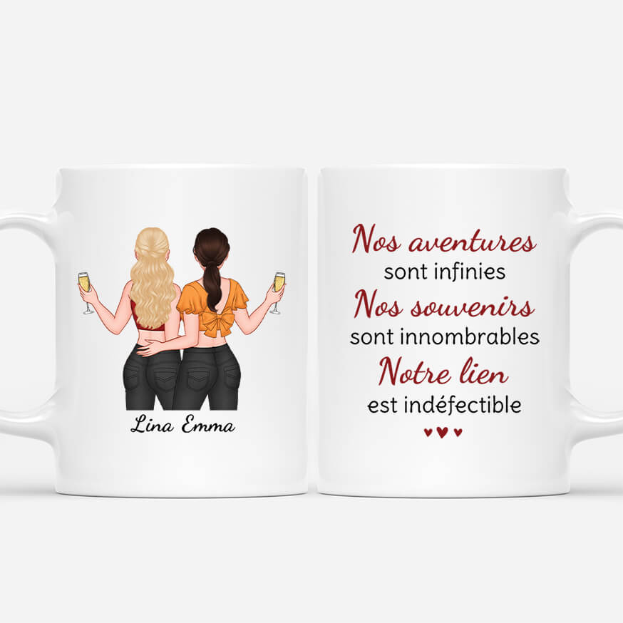 Notre Lien Est Indéfectible Version Fêter - Cadeau Personnalisé | Mug Pour Meilleure Amie