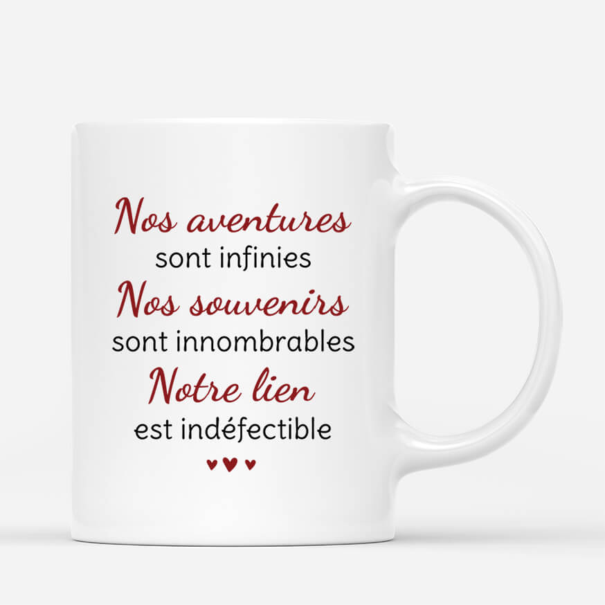 3623MFR3 notre lien est indefectible version feter mug meilleure amie personnalise