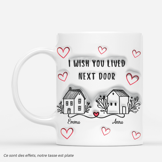 3635MFR1 j_aimerais que tu vives a cote 3d mug pour meilleure amie personnalise