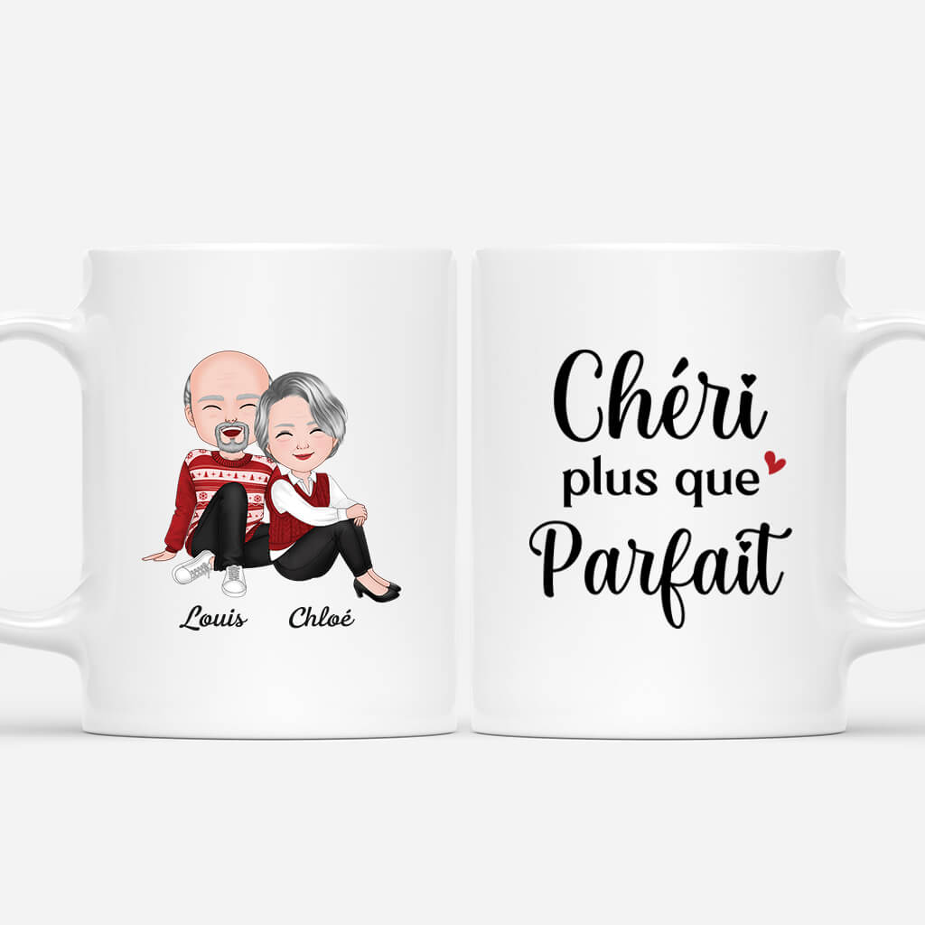 Chéri Plus Que Parfait - Cadeau Personnalisé | Mug Pour Couple