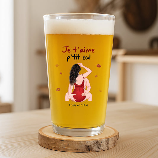 3671IFR2 verre a bierre couple personnalise je taime mon cheri 3671i6q5g