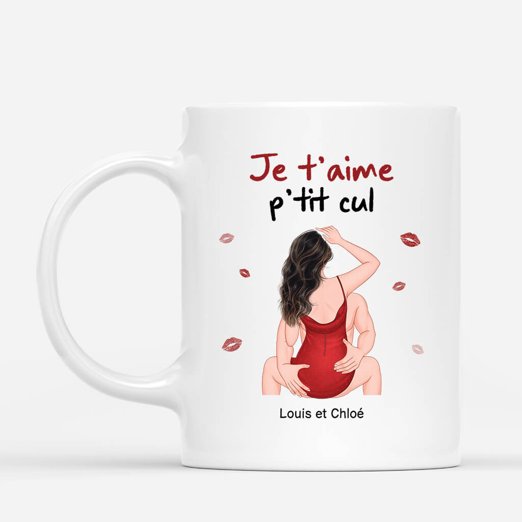 Je T'Aime P'tit Cul - Cadeau Personnalisé | Mug Pour Couple