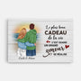 3698CFR1 le plus beau cadeau de la vie toile personnalisable couple