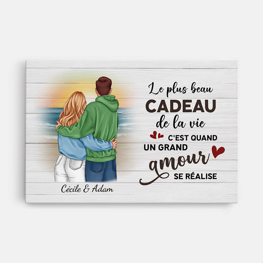 Le Plus Beau Cadeau De La Vie - Cadeau Personnalisé | Toile Pour Couple