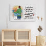 3698CFR3 le plus beau cadeau de la vie toile personnalisable couple