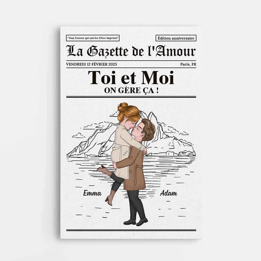 Tout L’Amour Qui Mérite d’Être Imprimé - Cadeau Personnalisé | Toile Pour Couple