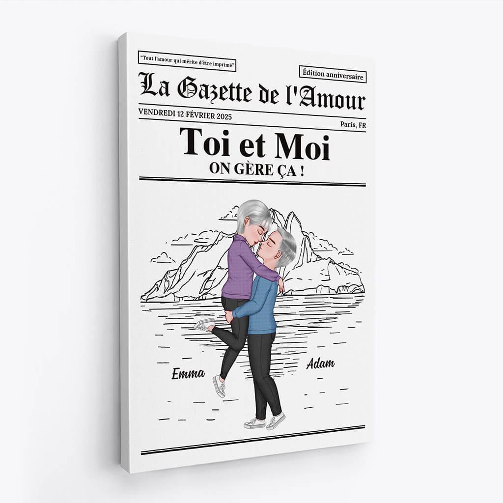 3701CFR2 tout l_amour qui merite d_etre imprime tableau couple personnalise