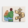 3706CFR1  carrefour de l amour toile personnalisee couple