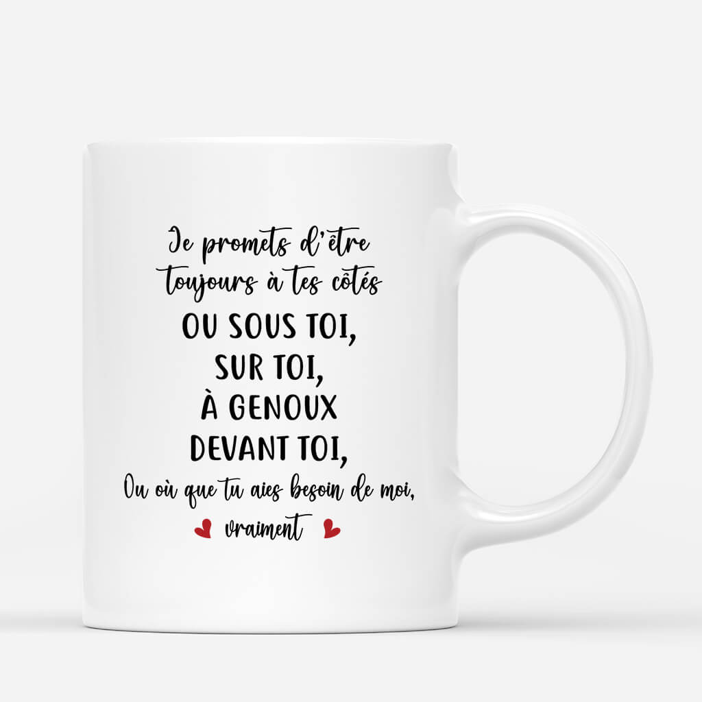 3726MFR3  je promets d_etre toujours a tes cotes mug personnalisable pour couple