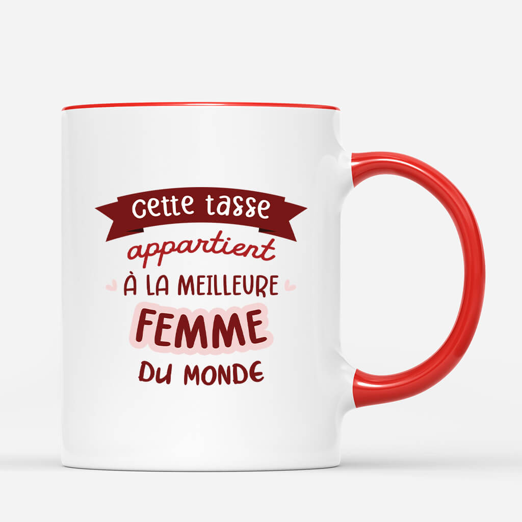 3737MFR3 cette tasse appartient au meilleur copain du monde mug pour couple personnalise