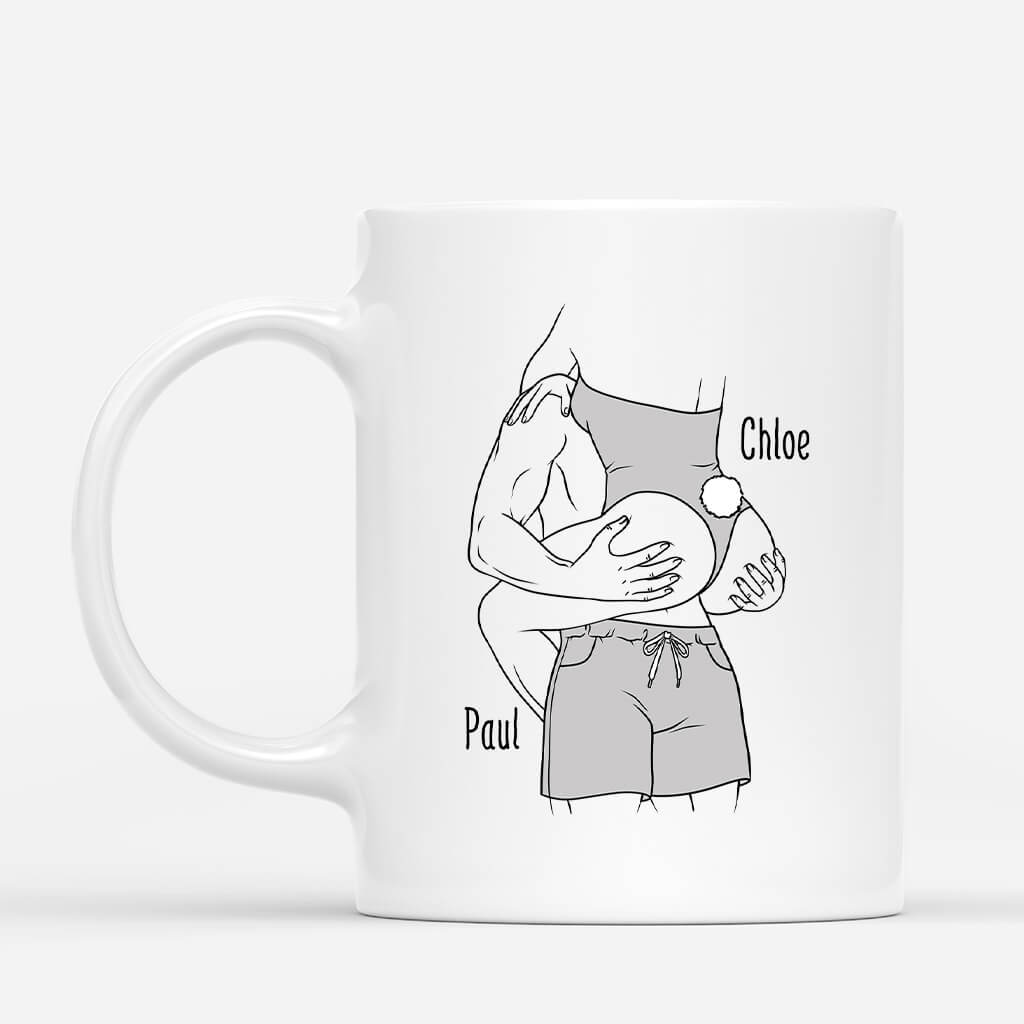 3738MFR2 je taime de tout mon popotin mug couple personnalisable