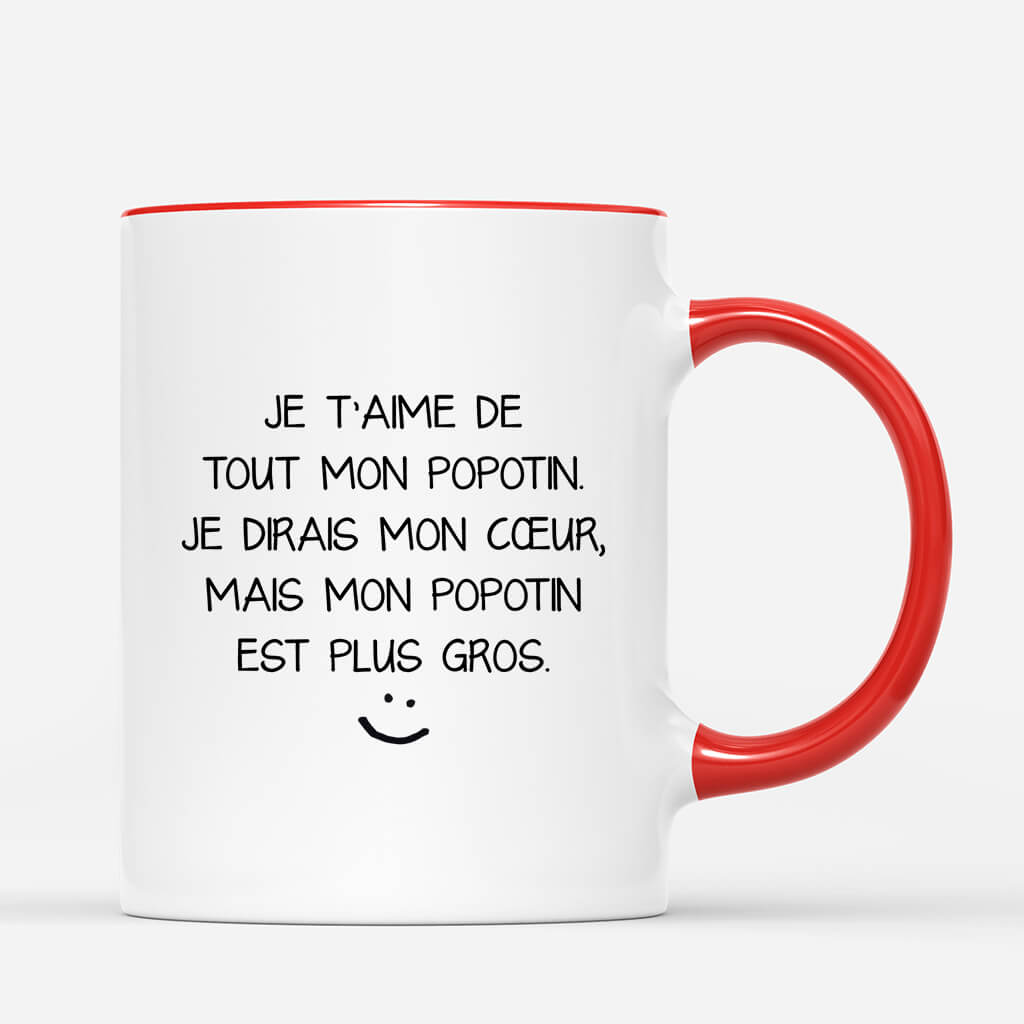 3738MFR3 je taime de tout mon popotin mug couple personnalisable