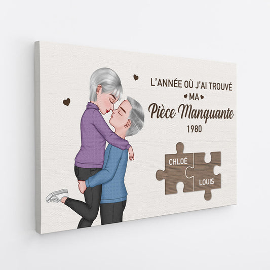 3740CFR2 l_annee ou j_ai trouve ma piece manquante toile couple personnalisable