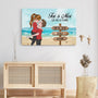 3741CFR3 toi moi ca va le faire version plage toile personnalisable couple