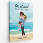 3747CFR2 toi et moi pour toujours au bord de la mer toile couple personnalisee