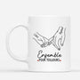 3759MFR1 ensemble pour toujours version croisant les doigts  mug couple personnalise 3759M