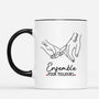 3759MFR2 ensemble pour toujours version croisant les doigts  mug couple personnalise 3759M