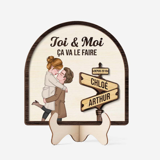 3768QFR1 plaque en bois personnalisee couple toi et moi ca va le faire 3768q5i5g