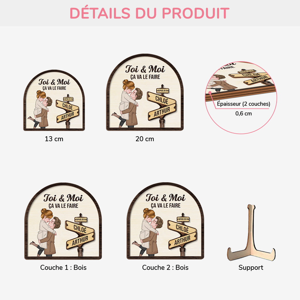 3768QFR3 plaque en bois personnalisee couple toi et moi ca va le faire 3768q5i5g
