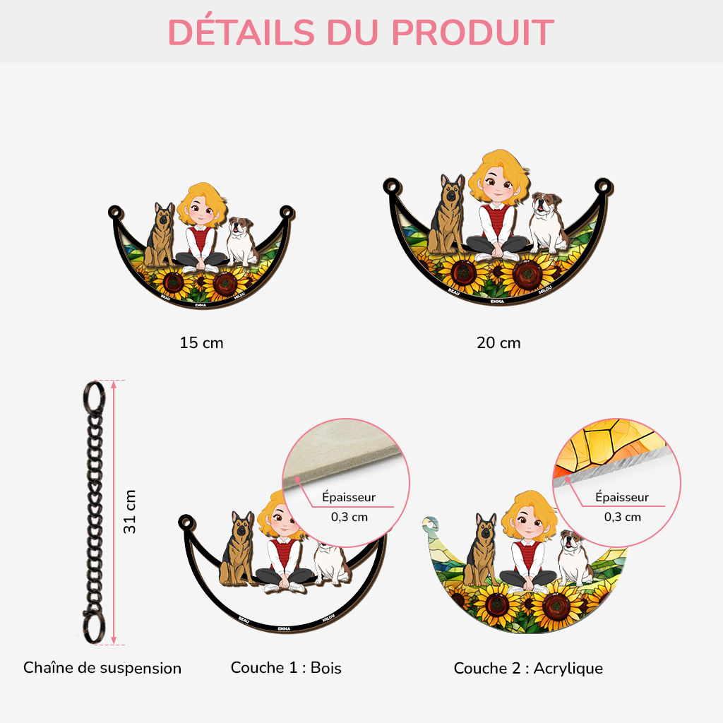 3795UFR3 attrape soleil personnalise pour femme mes chiens et moi 3795u5h0c