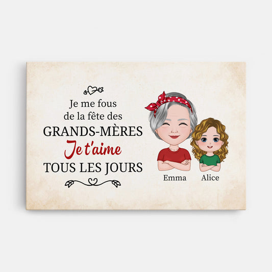 3799CFR1 toile personnalisee mamie je me fous de la fete des grands meres 3799C_5ad48f24 1a29 4b1d 8473 8c5153a9e6f4