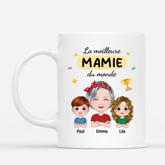 3802MFR1 la meilleure mamie du monde avec son tophee  mug personnalise pour mamie 3802M8E0A
