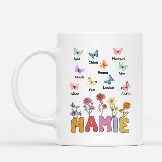 3803MFR1 tasse personnalisee mamie_ mamie fleurs et papillons colorees  3803M8L7A