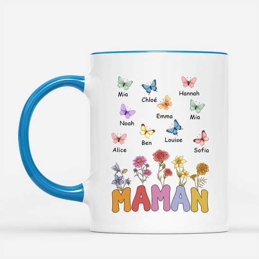 3803MFR2 tasse personnalisee mamie_ mamie fleurs et papillons colorees  3803M8L7A