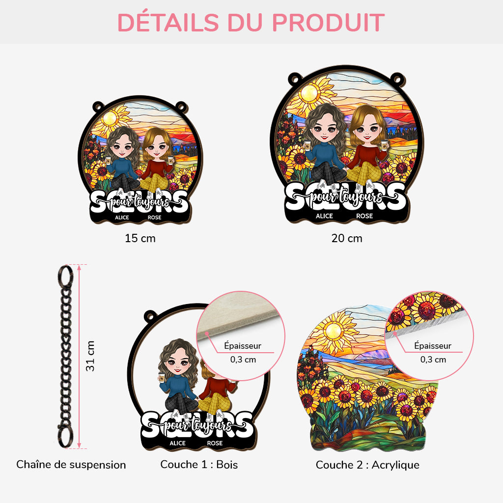 3809UFR3 attrape soleil personnalise soeurs pour toujours 3809u3i0e