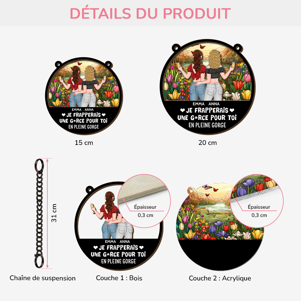 3810UFR3 attrape soleil personnalise pour meilleure amie je mettrais une garce k