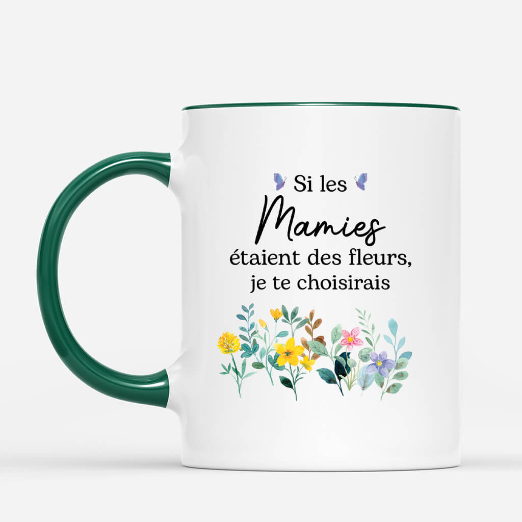 3812MFR2 si mamie etait des fleurs je te choisirais  mug personnalise mamie 3812MTH5A