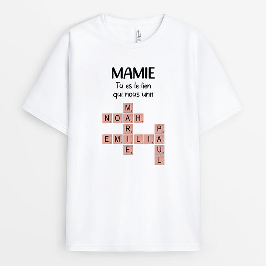 3818AFR1 mug mamie personnalise le lien qui nous unit cadeau mots croises 3818A