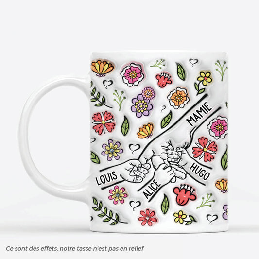3823FR1 effet dimpression 3d mug personnalise mamie fleurs vives 3823_af6953cb b85b 449f 8657 a41747d9b31b