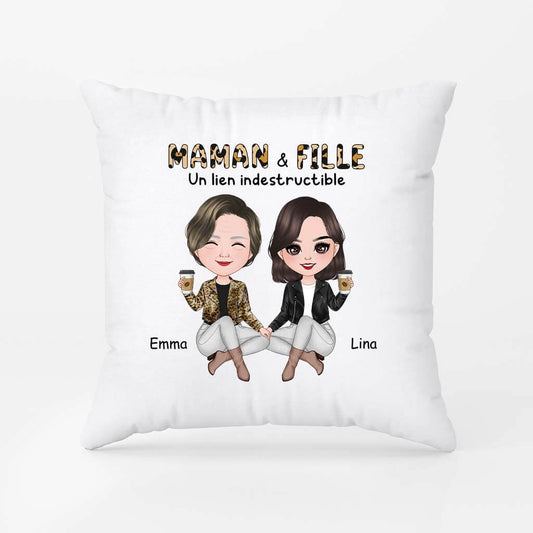 3838PFR1 coussin pour maman personnalise maman et fille leopard 3838P8M0A