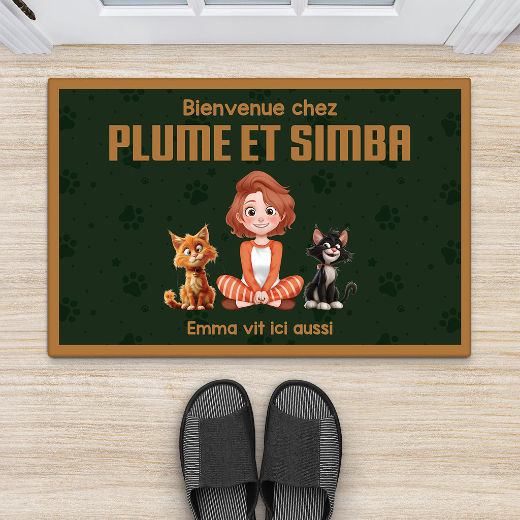 3859DFR2 paillasson chat personnalise bienvenue chez nous design cartoon 3859d5i0d_47b72de0 3308 4264 8a95 d150a8bbc053