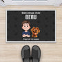3859DFR2 paillasson chien personnalise bienvenue chez nous design cartoon 3859D5H0C