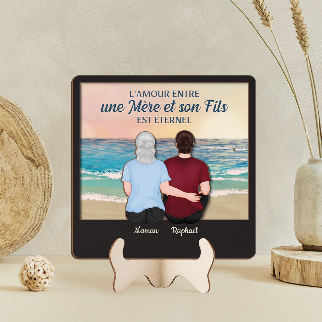 3864QFR2 plaque en bois personnalisee lamour entre mere et fille 3864qki7a