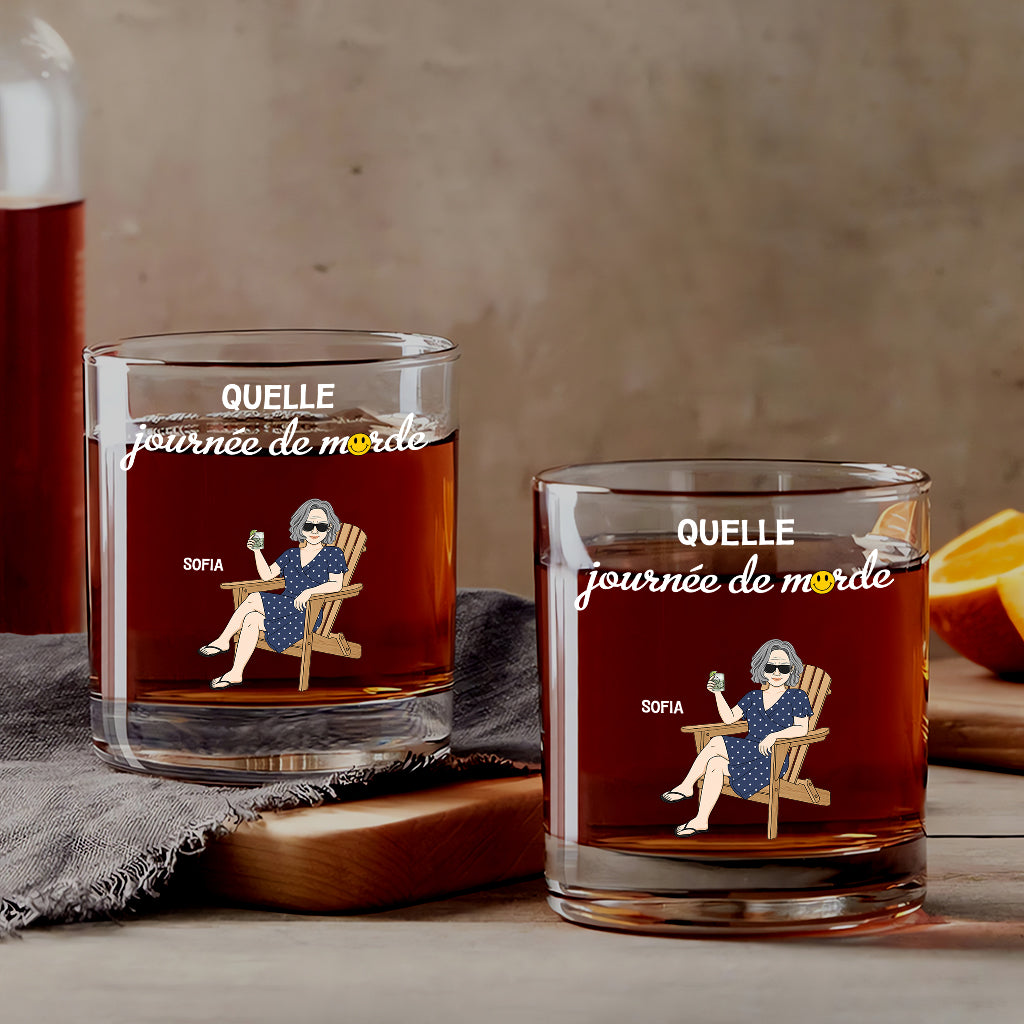 Quelle Journée De Merde - Cadeau Personnalisé | Verre À Whisky Pour Femme
