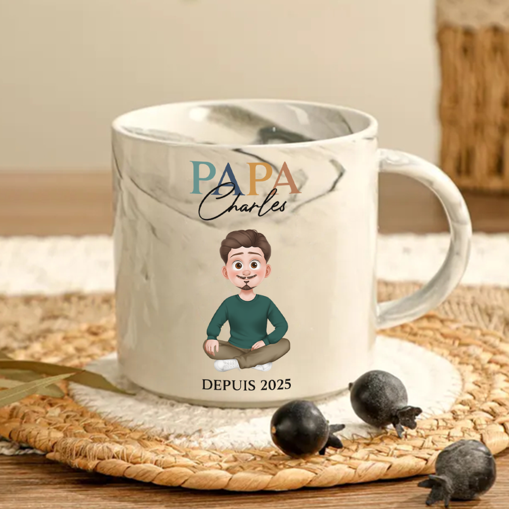 3866MFR2 tasse personnalisee effet marbre cadeau pour tante_ 3866M5T0A
