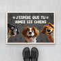 3872DFR1 paillasson personnalise aimer les chiens_ 3872DTN5C