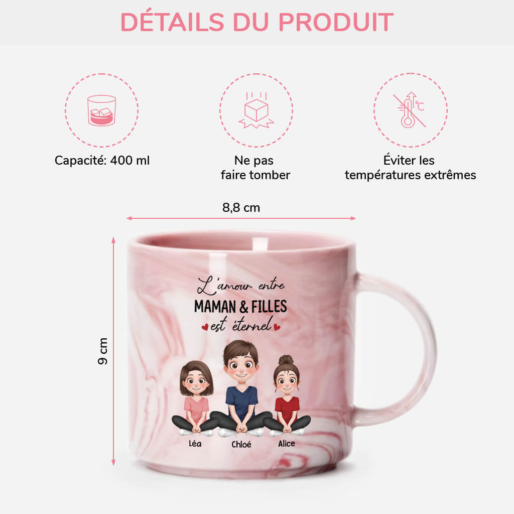 3889MFR3 tasse effet marbre dessin maman et enfant 3889M6M0A_ad204dd8 0f7e 4fb0 a253 3870fce594cf