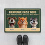 3891DFR1 paillasson personnalisable chien_ bienvenue chez nous version cartoon_ 3891DKH5C