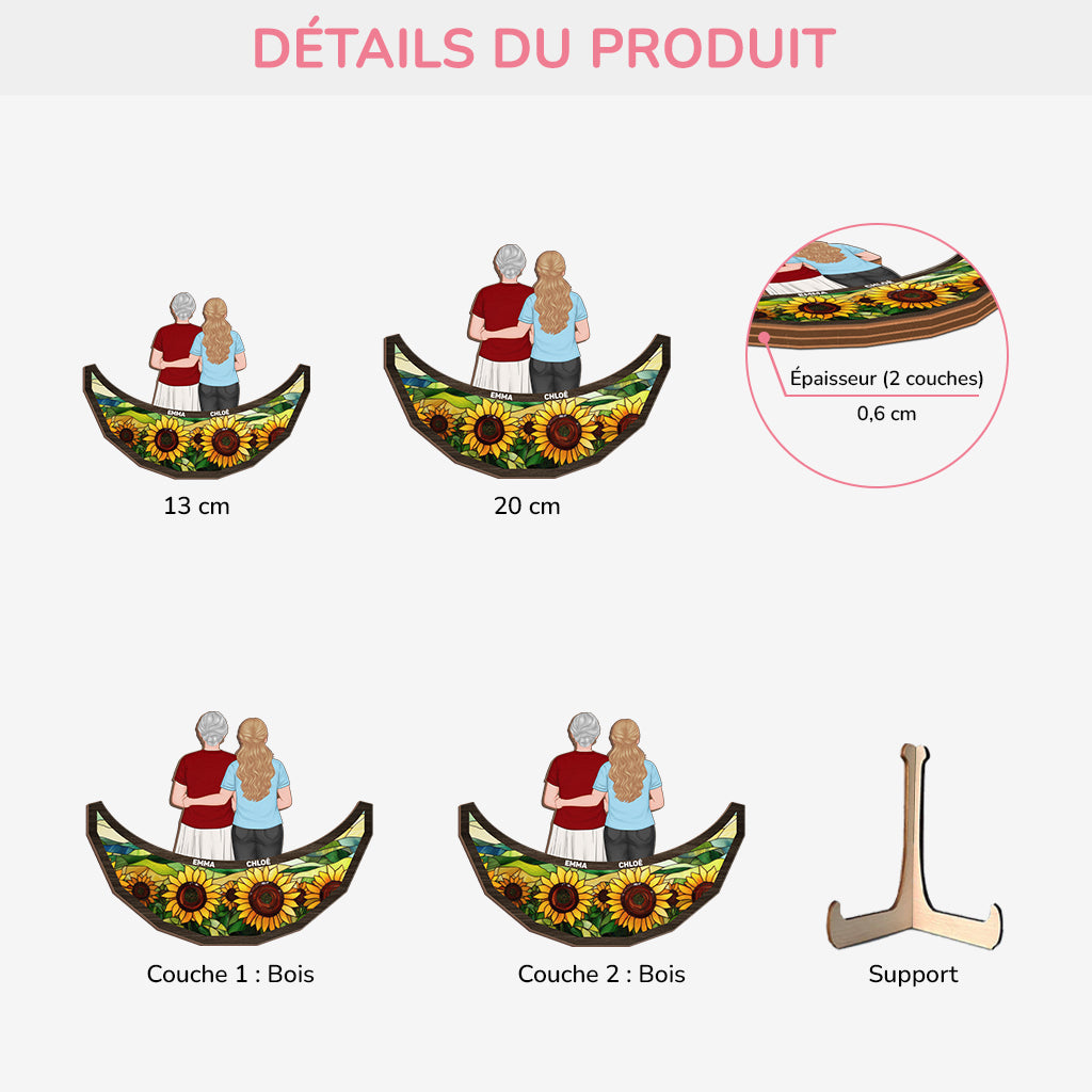 3901QFR3 plaque en bois personnalisee bonne fete maman tournesole 3901q3l0a