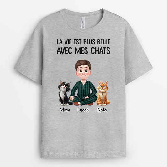 3903AFR2 t shirt chat personnalise la vie est plus belle design cartoon 3903a5n0d_ede3781b 21d1 4a9f 898d 6299e7d2aaff