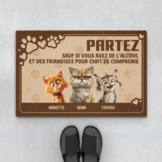 3905DFR1 paillasson personnalise chat partez sauf si design humour 3905D5T5C