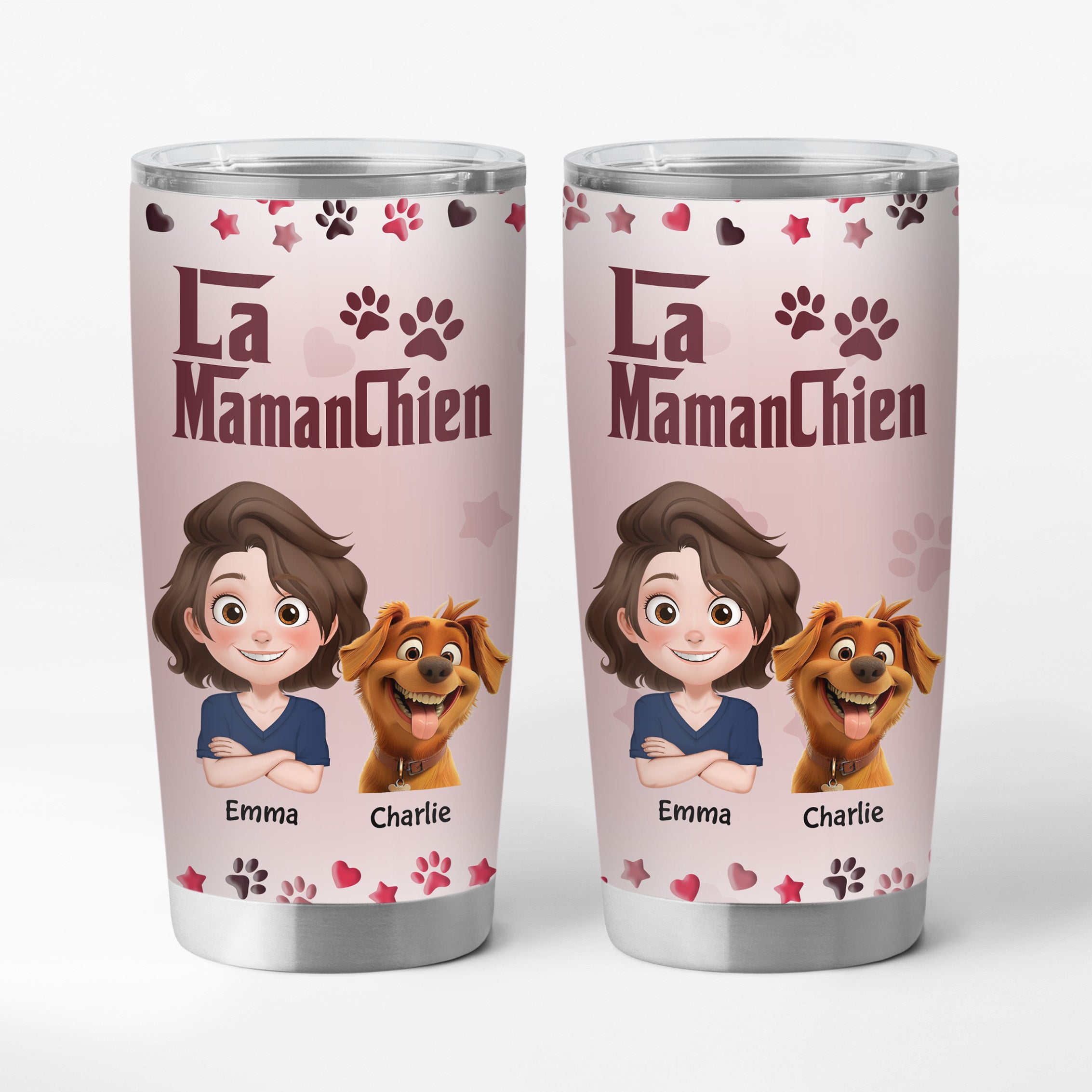 3908TFR2 mug isotherme 590 ml personnalise le papa chien 3908tkq0c