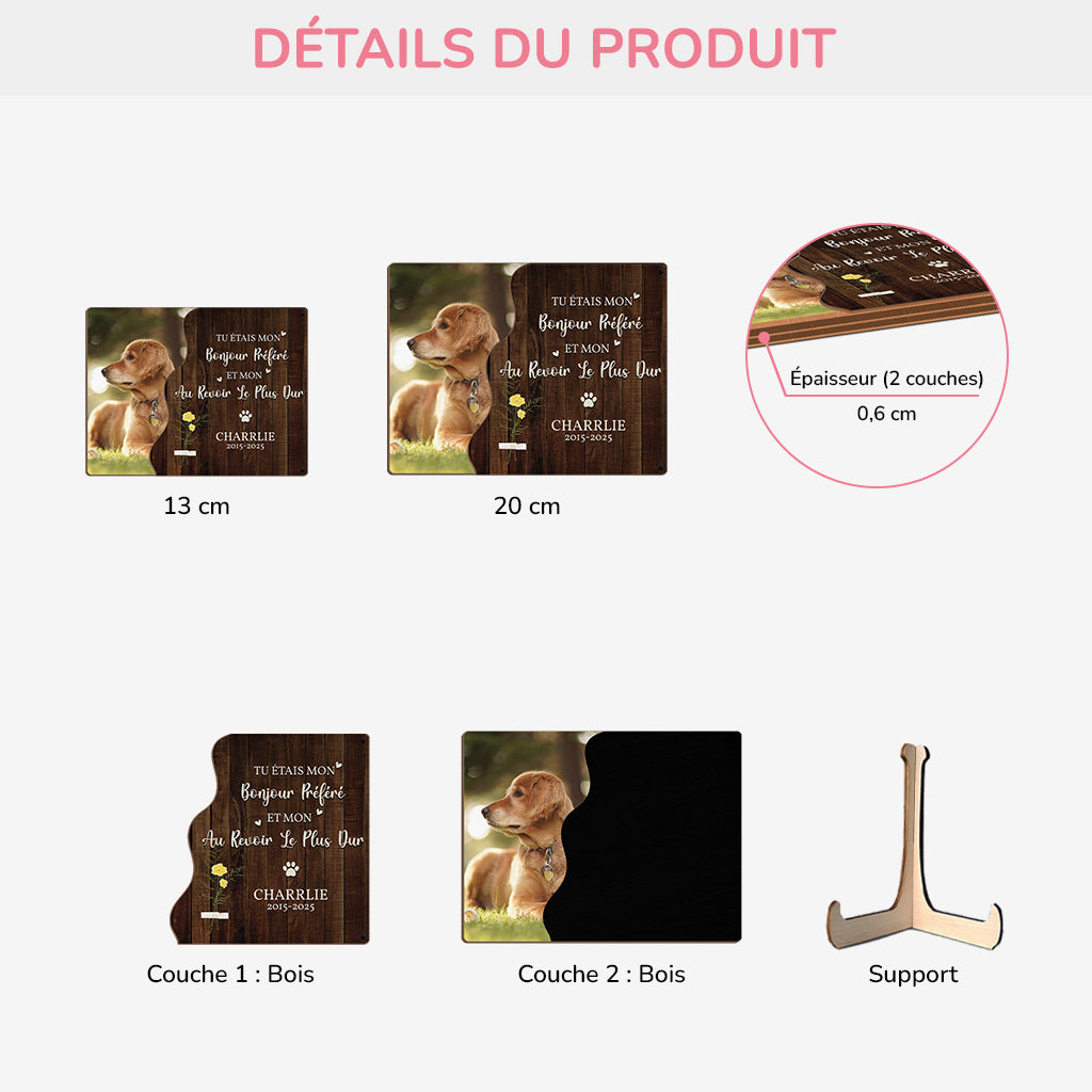 3909QFR3 plaque en bois personnalisee souvenir chien decede 3909q9l5c