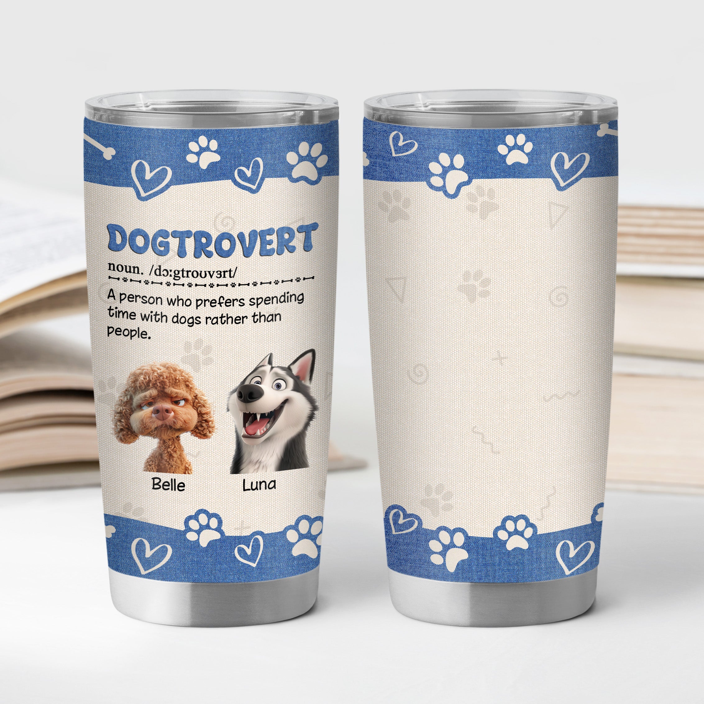 3910TFR2 mug isotherme 590 ml personnalise chien extraverti 3910t3m5c